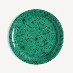 Fornasetti Vassoi E Pliants Decorativi^Vassoio Malachite Verde/Nero