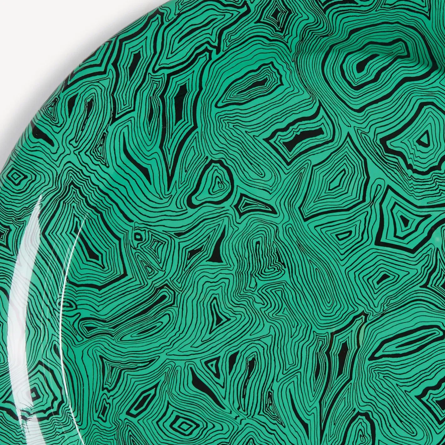 Fornasetti Vassoi E Pliants Decorativi^Vassoio Malachite Verde/Nero