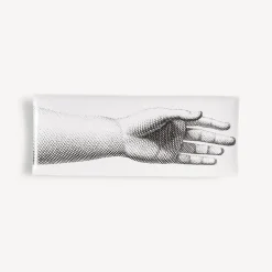 Fornasetti Vassoi Decorativi^Vassoio Mano Bianco Nero