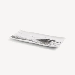 Fornasetti Vassoi Decorativi^Vassoio Mano Bianco Nero