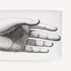 Fornasetti Vassoi Decorativi^Vassoio Mano Bianco Nero