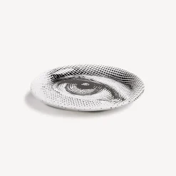 Fornasetti Vassoi E Pliants Decorativi^Vassoio Occhio Bianco Nero