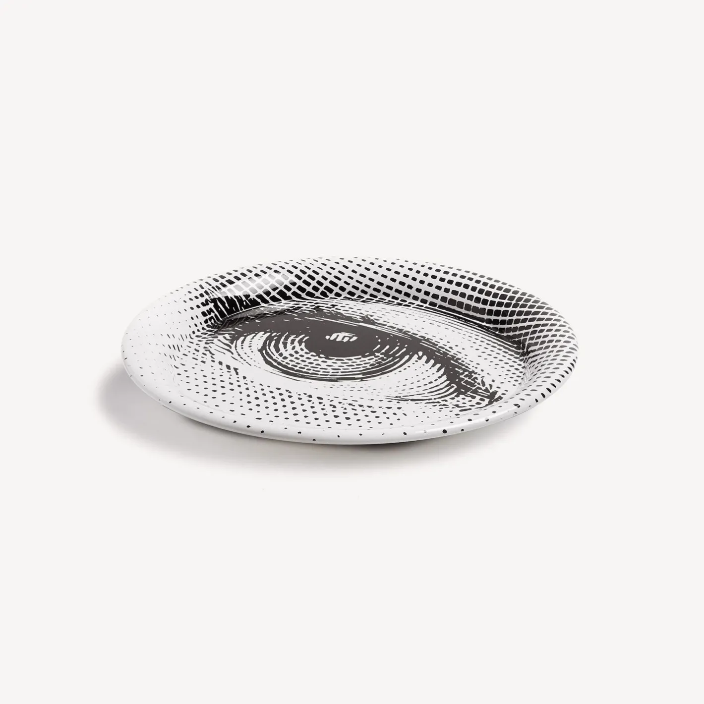 Fornasetti Vassoi E Pliants Decorativi^Vassoio Occhio Bianco Nero