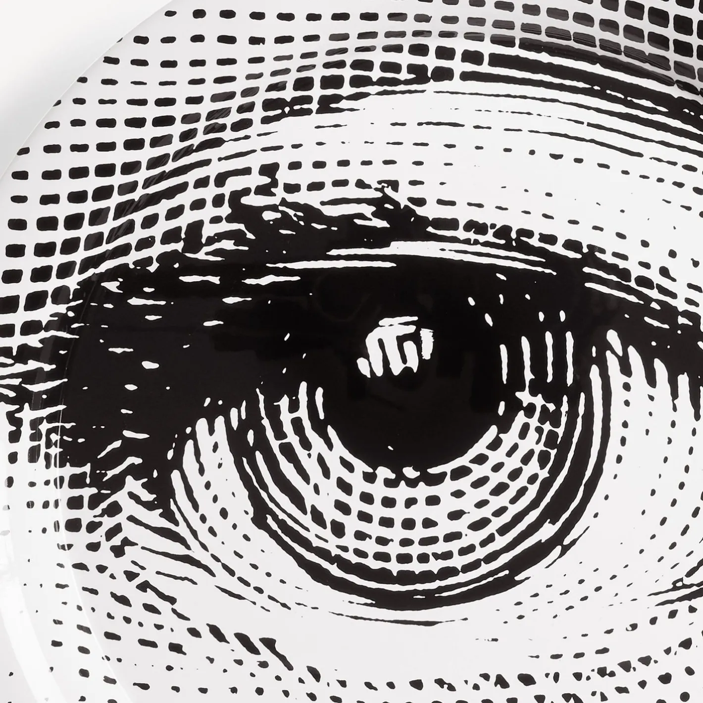 Fornasetti Vassoi E Pliants Decorativi^Vassoio Occhio Bianco Nero