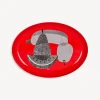 Fornasetti Vassoi E Pliants Decorativi^Vassoio Ovale Frutti E Legumi Retinati Rosso/Bianco/Nero