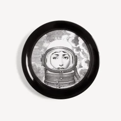 Fornasetti Vassoi E Pliants Decorativi^Vassoio Palombara Bianco Nero