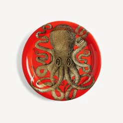 Fornasetti Vassoi E Pliants Decorativi^Vassoio Polipo Oro/Rosso