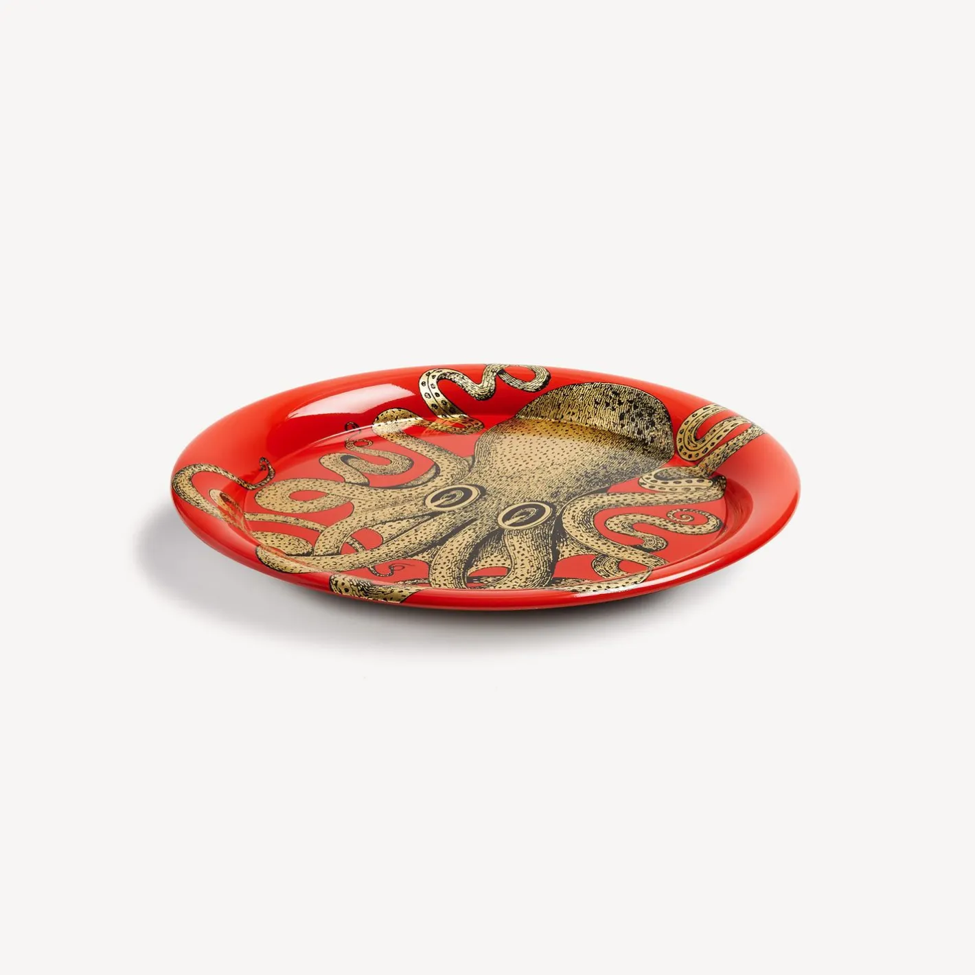 Fornasetti Vassoi E Pliants Decorativi^Vassoio Polipo Oro/Rosso