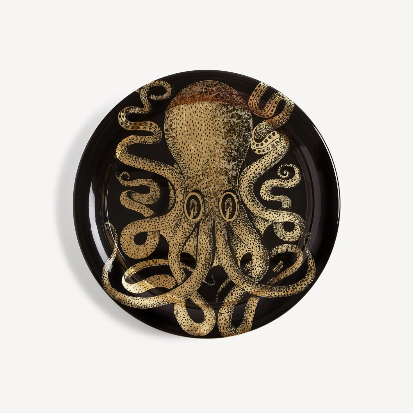 Fornasetti Vassoi E Pliants Decorativi^Vassoio Polipo Oro/Nero