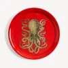 Fornasetti Vassoi E Pliants Decorativi^Vassoio Polipo Oro Oro/Rosso