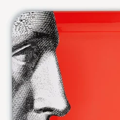 Fornasetti Vassoi E Pliants Decorativi^Vassoio Profili Bianco/Nero/Rosso