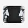 Fornasetti Vassoi E Pliants Decorativi^Vassoio Profili Bianco Nero