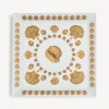 Fornasetti Vassoi Decorativi^Vassoio Quadrato Giro Di Conchiglie Bianco/Nero/Oro