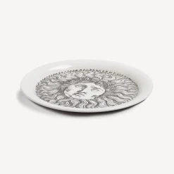 Fornasetti Vassoi E Pliants Decorativi^Vassoio Re Sole Bianco Nero
