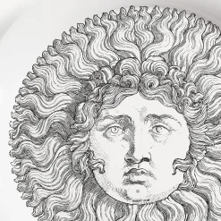 Fornasetti Vassoi E Pliants Decorativi^Vassoio Re Sole Bianco Nero
