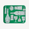 Fornasetti Vassoi E Pliants Decorativi^Vassoio Rettangolare Bottiglie Cocktail Verde/Bianco/Nero