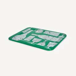 Fornasetti Vassoi E Pliants Decorativi^Vassoio Rettangolare Bottiglie Cocktail Verde/Bianco/Nero