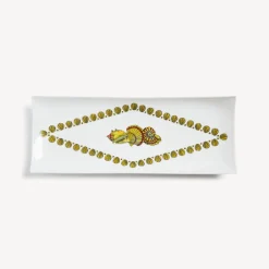 Fornasetti Vassoi Decorativi^Vassoio Rettangolare Giro Di Conchiglie Multicolore