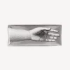 Fornasetti Vassoi Decorativi^Vassoio Rettangolare Mano Bianco/Nero/Platino