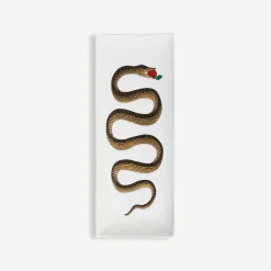 Fornasetti Vassoi Decorativi^Vassoio Rettangolare Serpente Multicolore