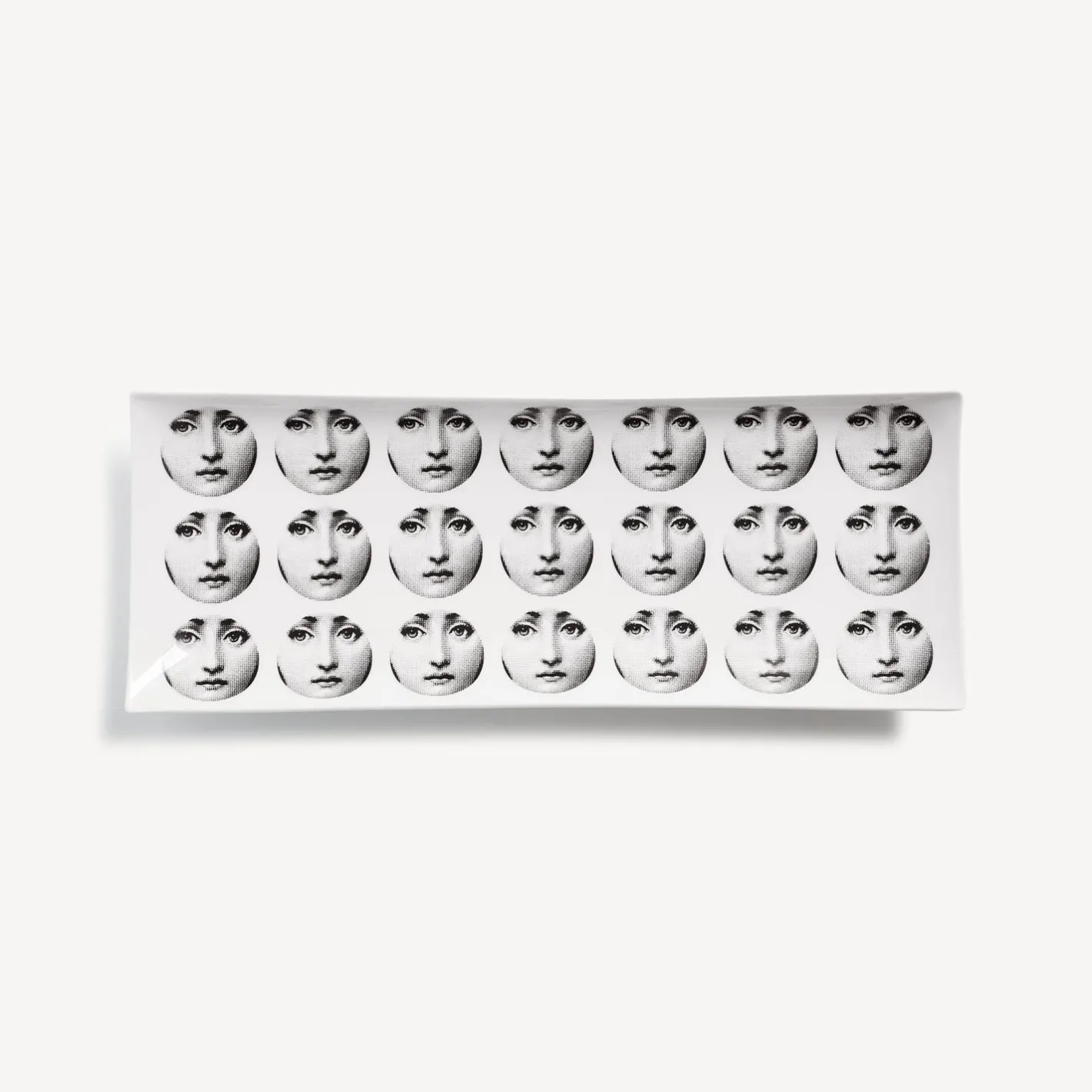 Fornasetti Vassoi Decorativi^Vassoio Rettangolare Tema E Variazioni N.197 Bianco Nero