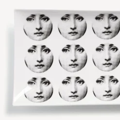 Fornasetti Vassoi Decorativi^Vassoio Rettangolare Tema E Variazioni N.197 Bianco Nero