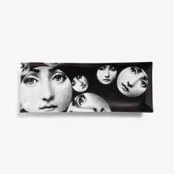 Fornasetti Vassoi Decorativi^Vassoio Rettangolare Tema E Variazioni N.242 Bianco Nero