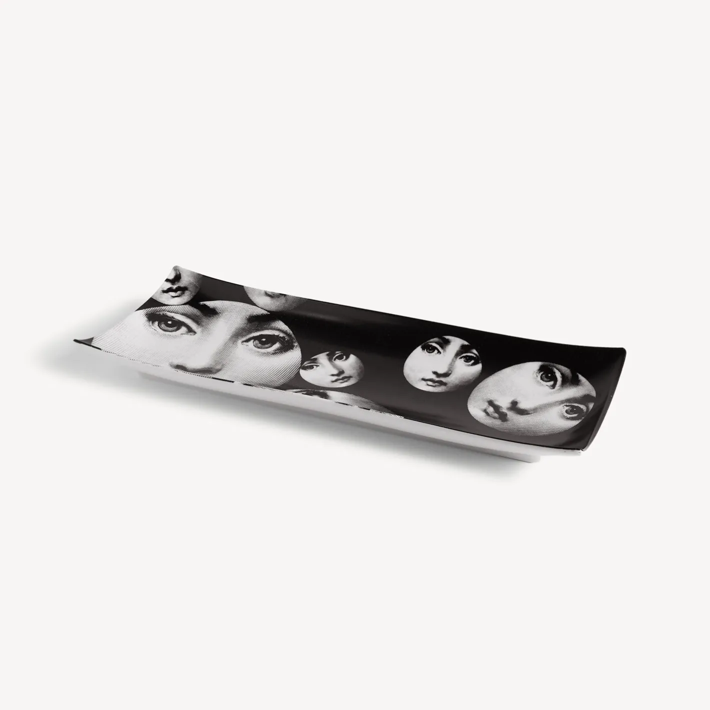Fornasetti Vassoi Decorativi^Vassoio Rettangolare Tema E Variazioni N.242 Bianco Nero