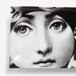 Fornasetti Vassoi Decorativi^Vassoio Rettangolare Tema E Variazioni N.242 Bianco Nero