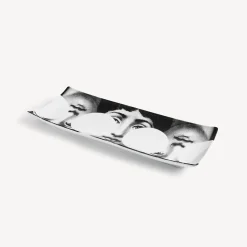 Fornasetti Vassoi Decorativi^Vassoio Rettangolare Tema E Variazioni N.149 Bianco Nero