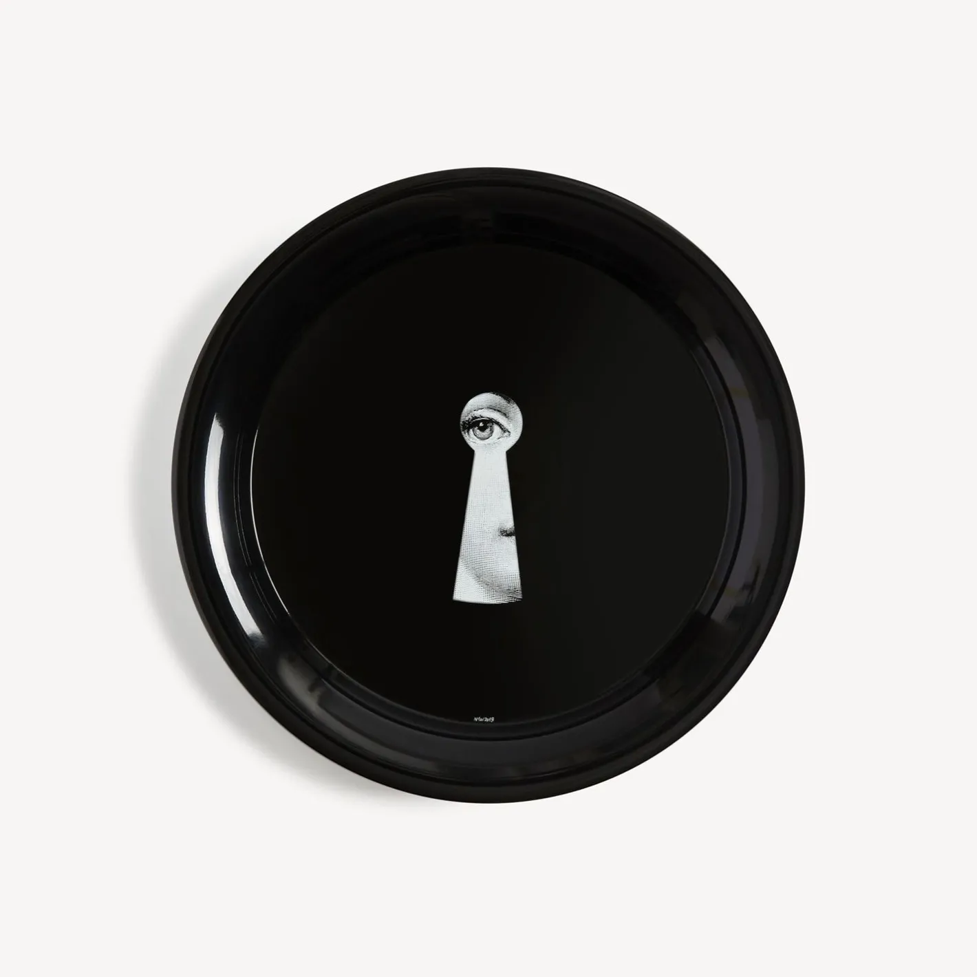 Fornasetti Vassoi E Pliants Decorativi^Vassoio Serratura On Bianco Nero