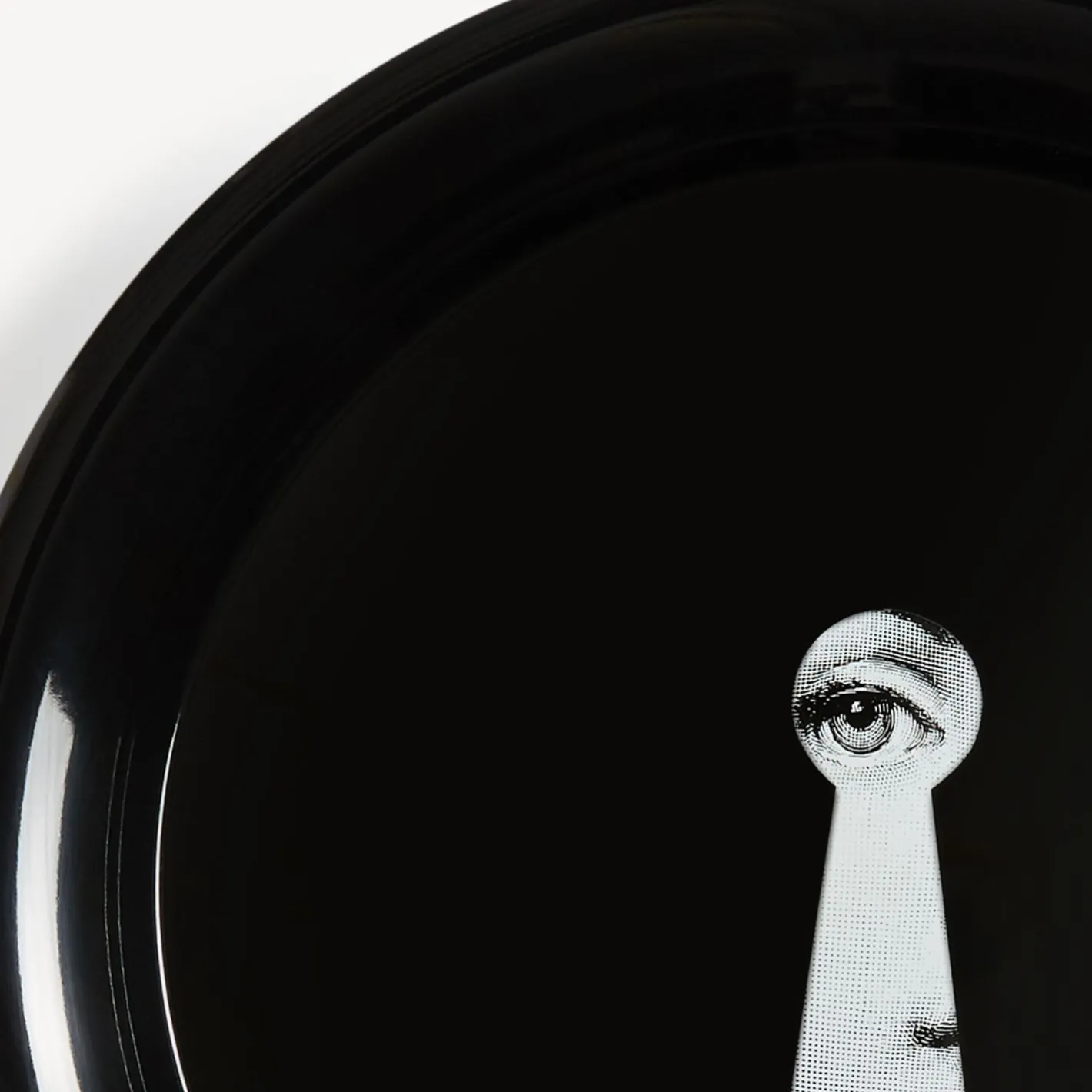 Fornasetti Vassoi E Pliants Decorativi^Vassoio Serratura On Bianco Nero