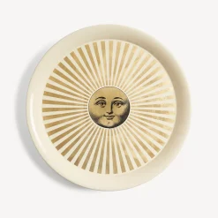 Fornasetti Vassoi E Pliants Decorativi^Vassoio Sole Raggiante Oro/Bianco