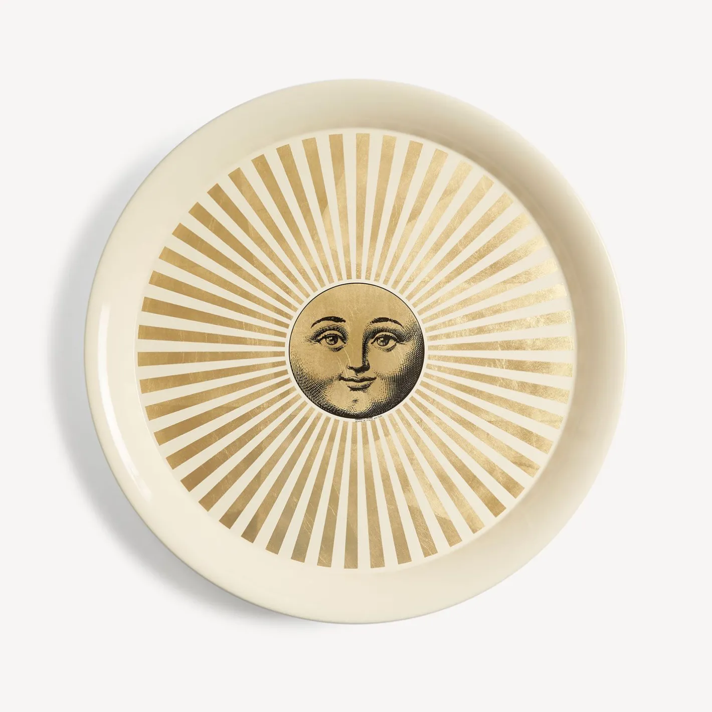 Fornasetti Vassoi E Pliants Decorativi^Vassoio Sole Raggiante Oro/Bianco