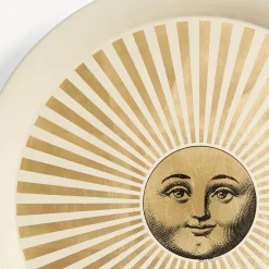 Fornasetti Vassoi E Pliants Decorativi^Vassoio Sole Raggiante Oro/Bianco