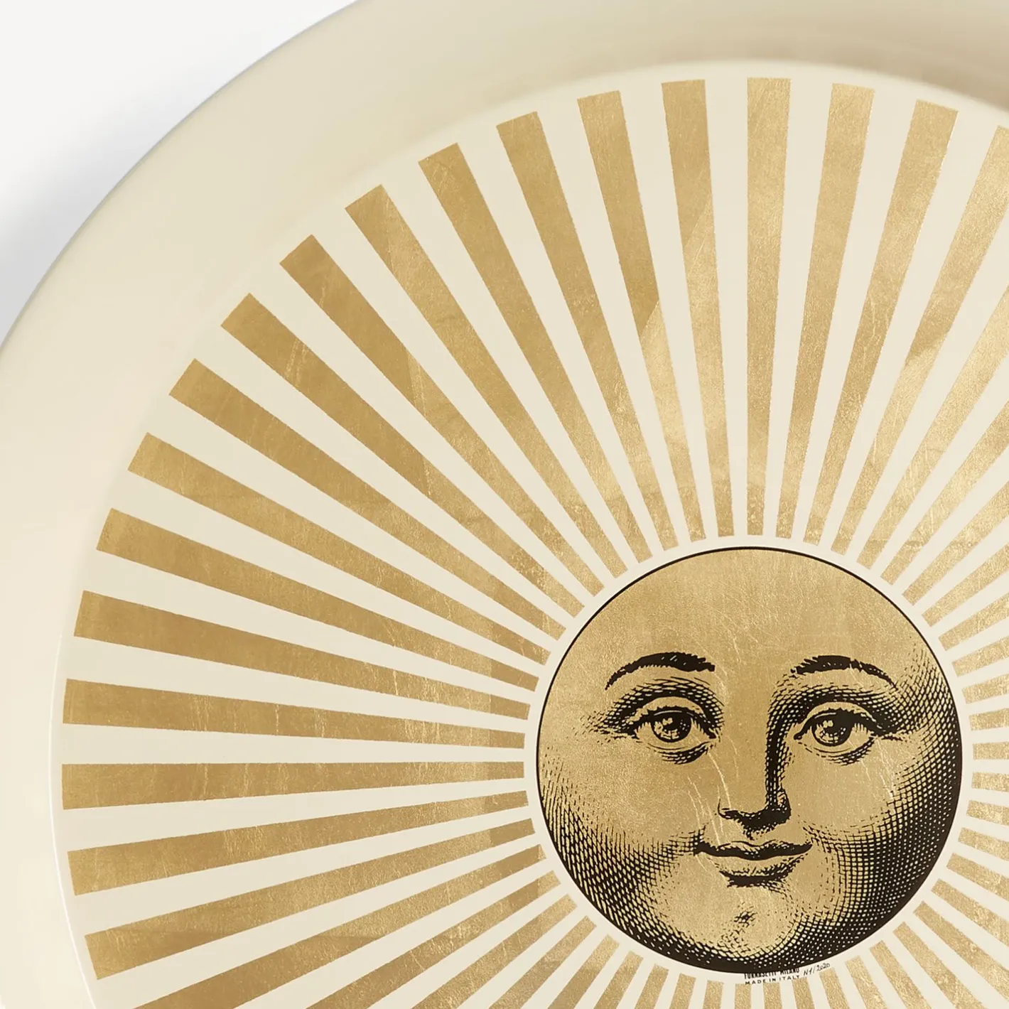 Fornasetti Vassoi E Pliants Decorativi^Vassoio Sole Raggiante Oro/Bianco