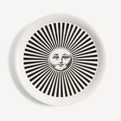 Fornasetti Vassoi E Pliants Decorativi^Vassoio Sole Raggiante Bianco Nero