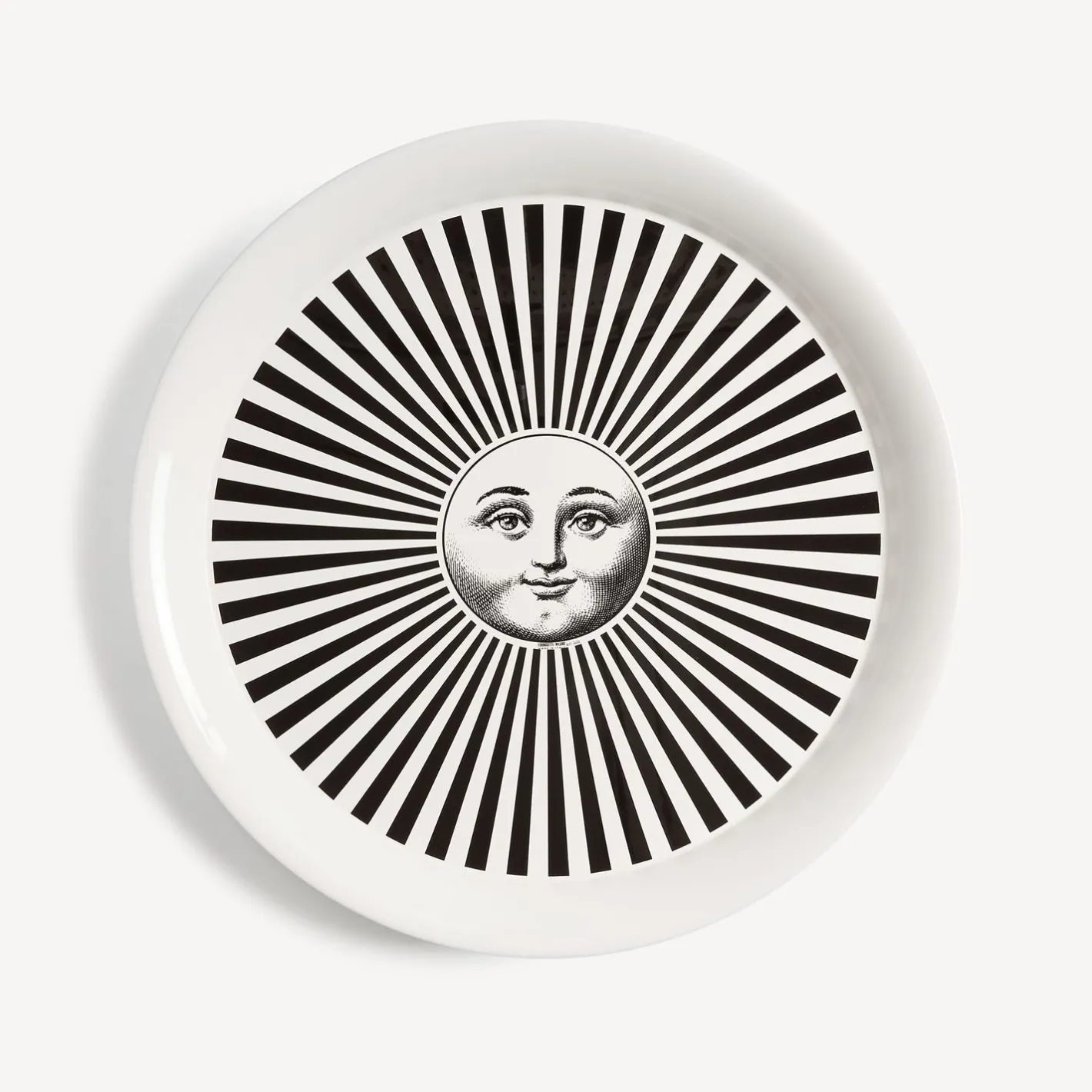 Fornasetti Vassoi E Pliants Decorativi^Vassoio Sole Raggiante Bianco Nero