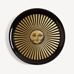 Fornasetti Vassoi E Pliants Decorativi^Vassoio Sole Raggiante Oro/Nero