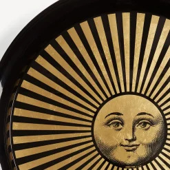 Fornasetti Vassoi E Pliants Decorativi^Vassoio Sole Raggiante Oro/Nero