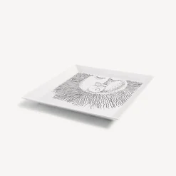Fornasetti Vassoi Decorativi^Vassoio Solitario Bianco Nero