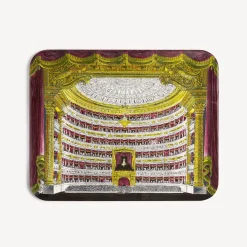 Fornasetti Vassoi E Pliants Decorativi^Vassoio Teatro Scala Interno Multicolore