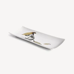 Fornasetti Vassoi Decorativi^Vassoio Tema E Variazioni N.24 Bianco/Nero/Oro