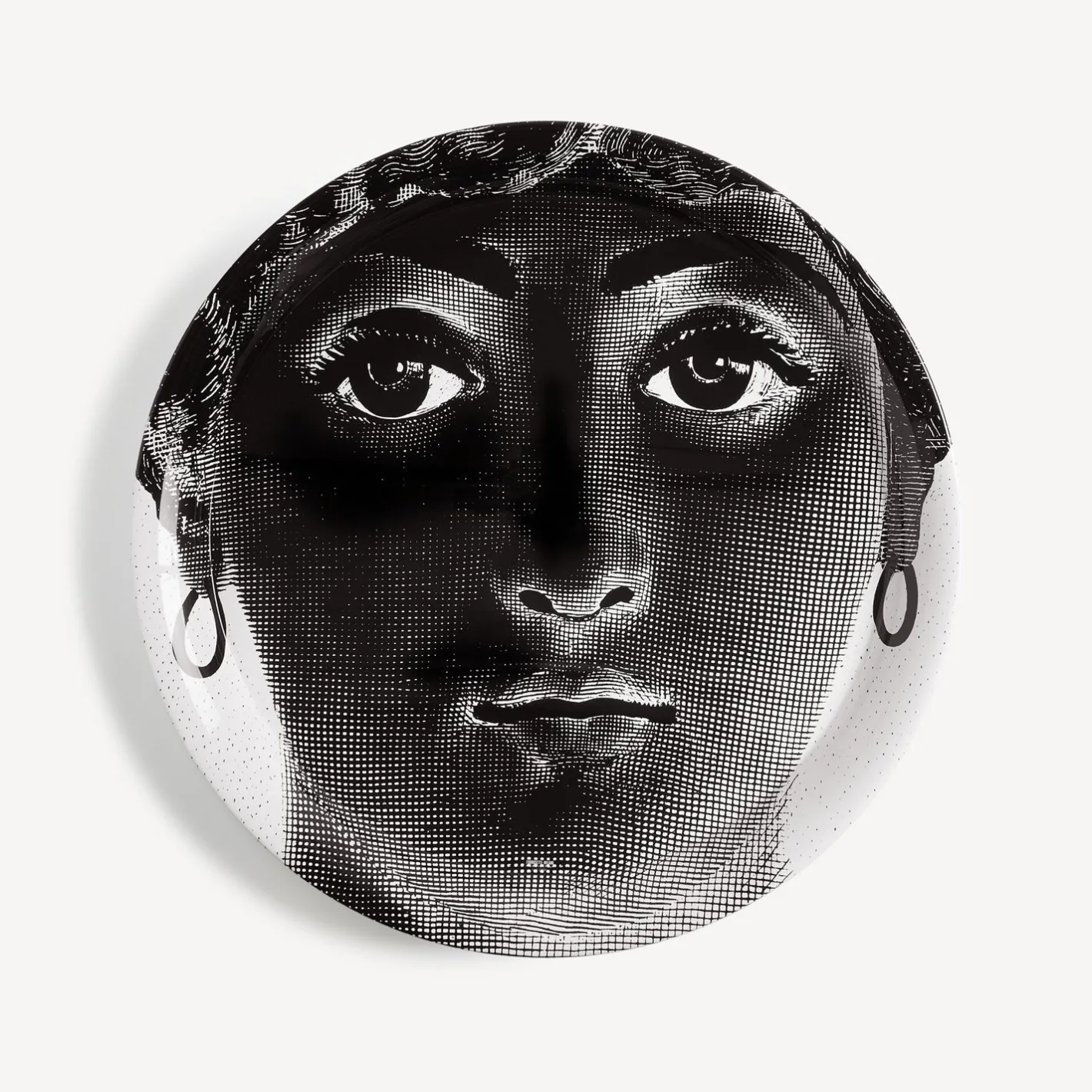 Fornasetti Vassoi E Pliants Decorativi^Vassoio Tema E Variazioni N.36 Bianco Nero