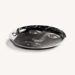 Fornasetti Vassoi E Pliants Decorativi^Vassoio Tema E Variazioni N.36 Bianco Nero