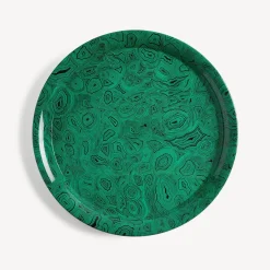 Fornasetti Vassoi E Pliants Decorativi^Vassoio Verde Malachite Verde/Nero