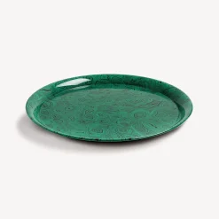 Fornasetti Vassoi E Pliants Decorativi^Vassoio Verde Malachite Verde/Nero