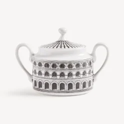 Fornasetti Set Da Te E Caffe^Zuccheriera Architettura Bianco Nero