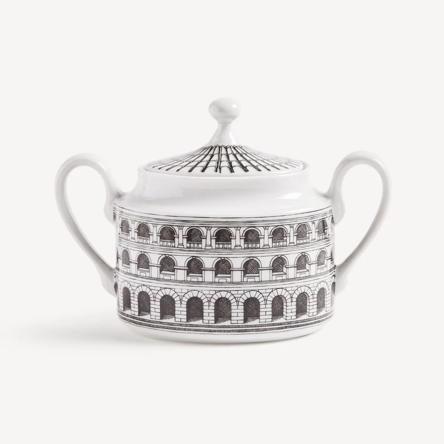 Fornasetti Set Da Te E Caffe^Zuccheriera Architettura Bianco Nero