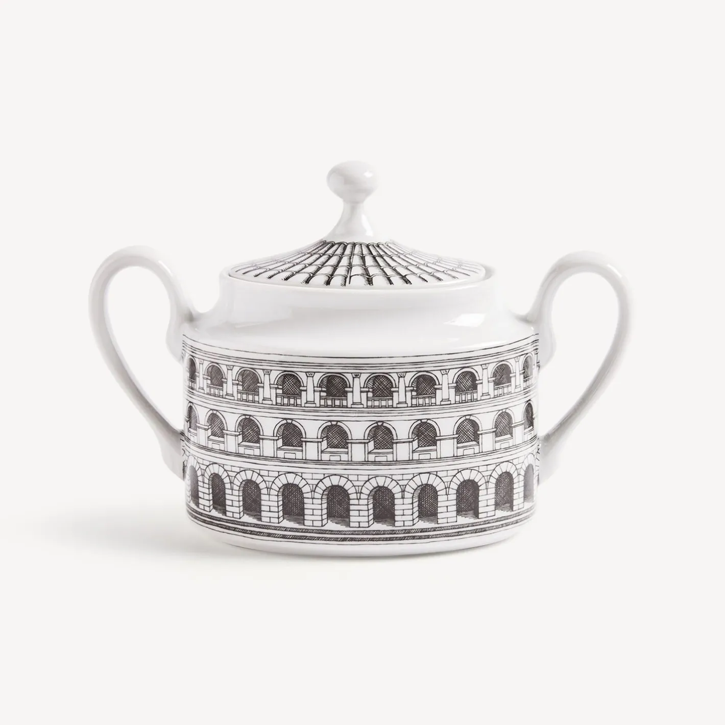 Fornasetti Set Da Te E Caffe^Zuccheriera Architettura Bianco Nero